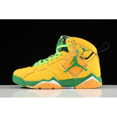 Nike Erkek Air Jordan 7 Retro Patta Oregon Ducks Pe Sarı / Yeşil Basketbol Ayakkabısı Türkiye - PIC6